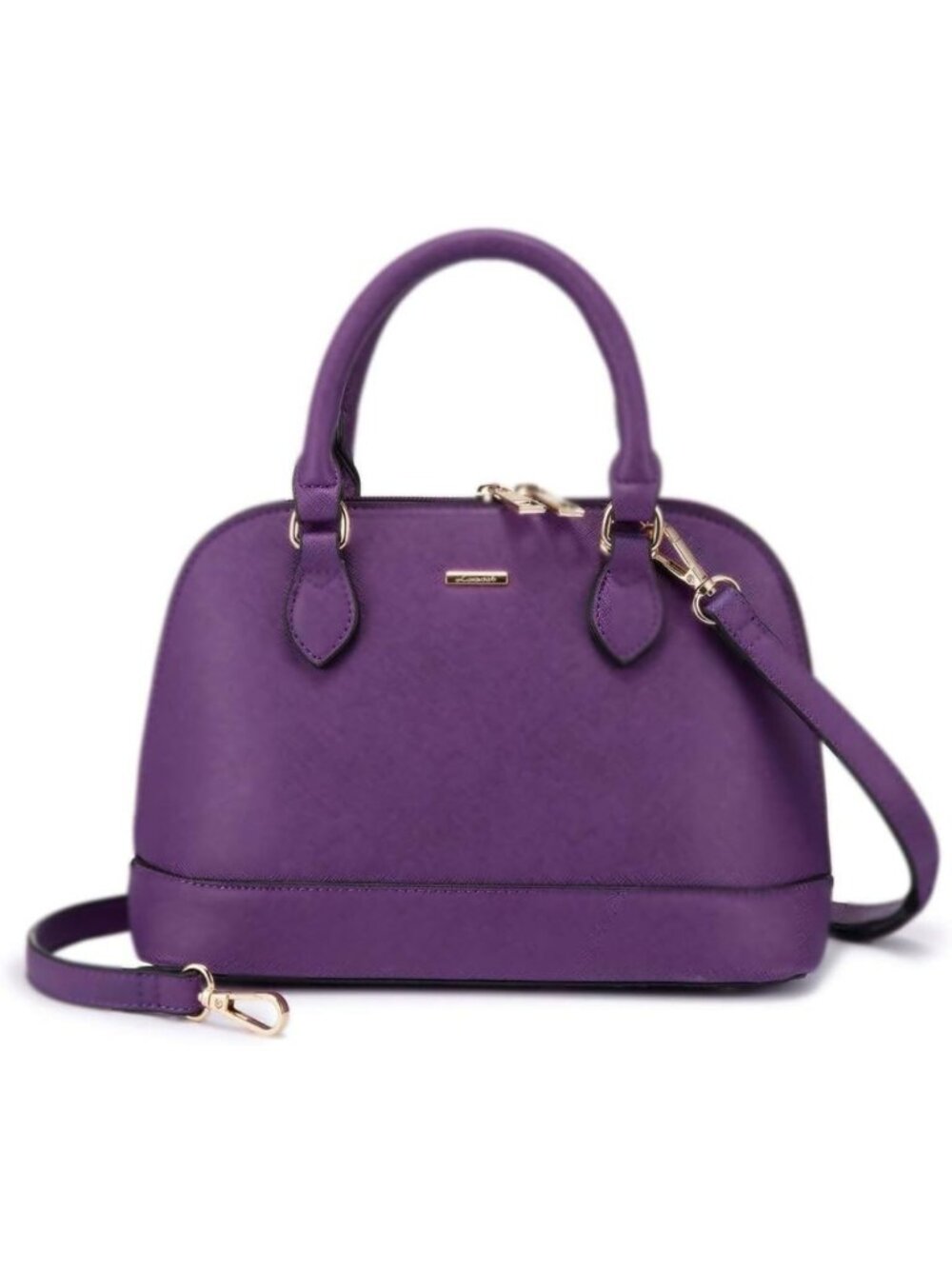Stylish Crossbody Dome Satchel Handbag for Women - Double Zip Design, Versatile